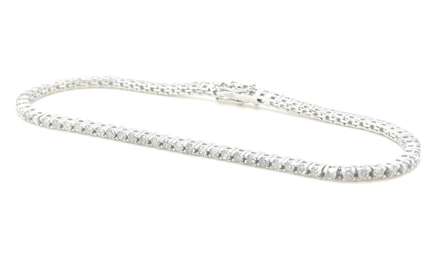 14K White Gold Tennis Bracelet