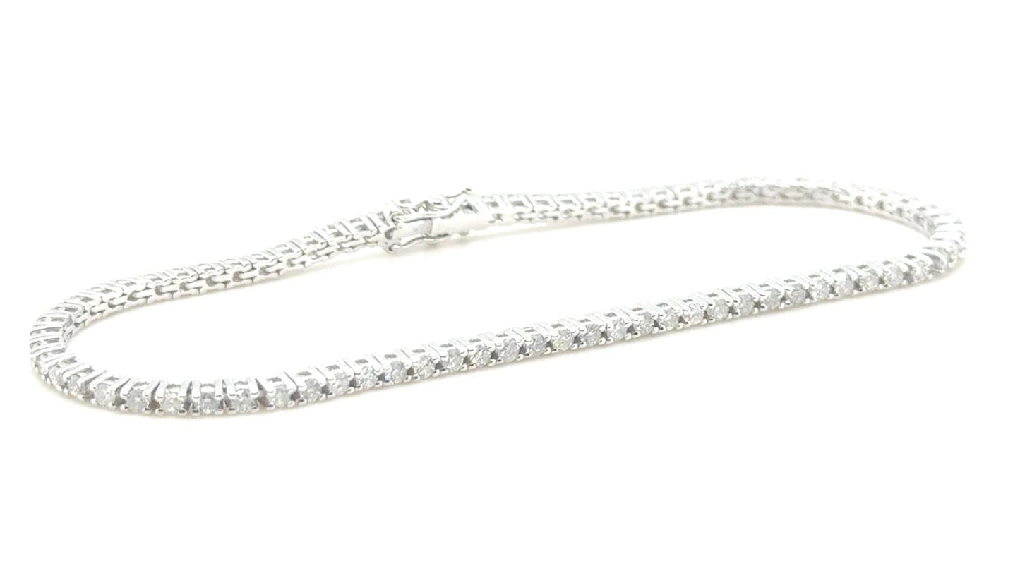 14K White Gold Tennis Bracelet