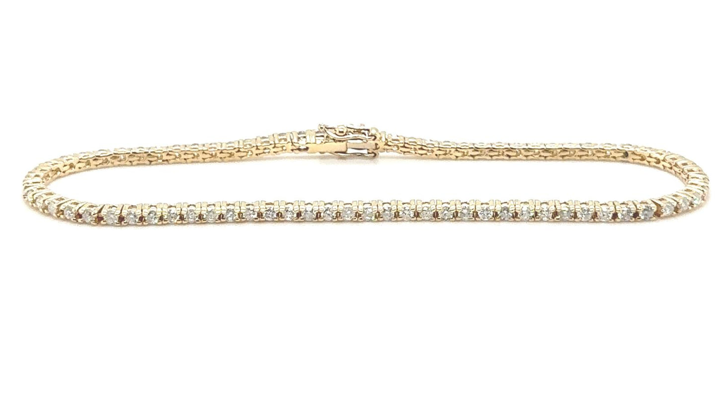 14K Yellow Gold Tennis Bracelet