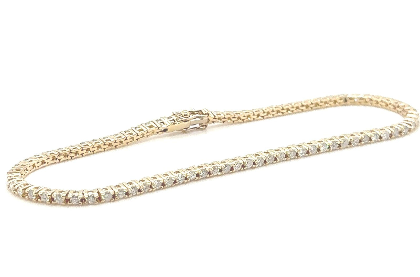 14K Yellow Gold Tennis Bracelet