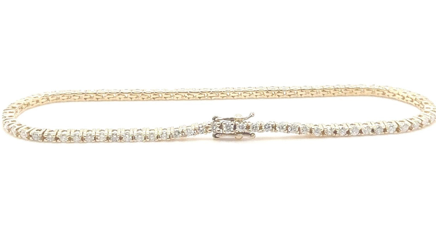 14K Yellow Gold Tennis Bracelet