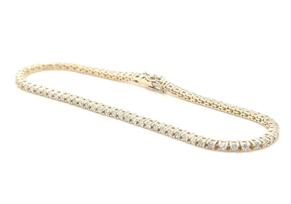 14K Yellow Gold Tennis Bracelet