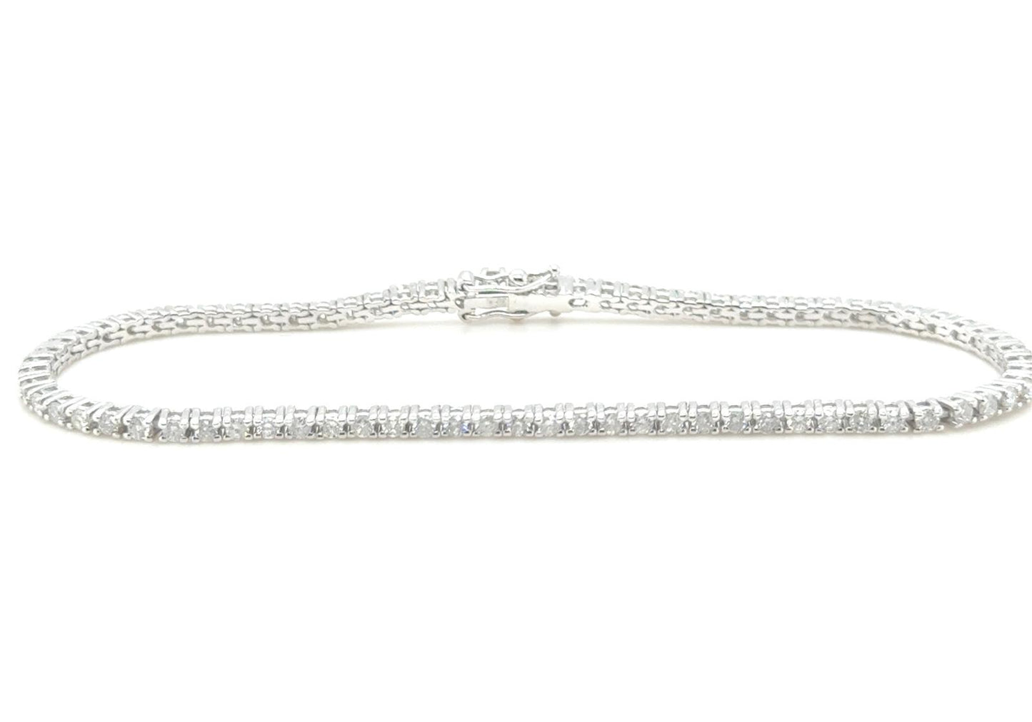 14K White Gold Tennis Bracelet