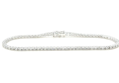 14K White Gold Tennis Bracelet