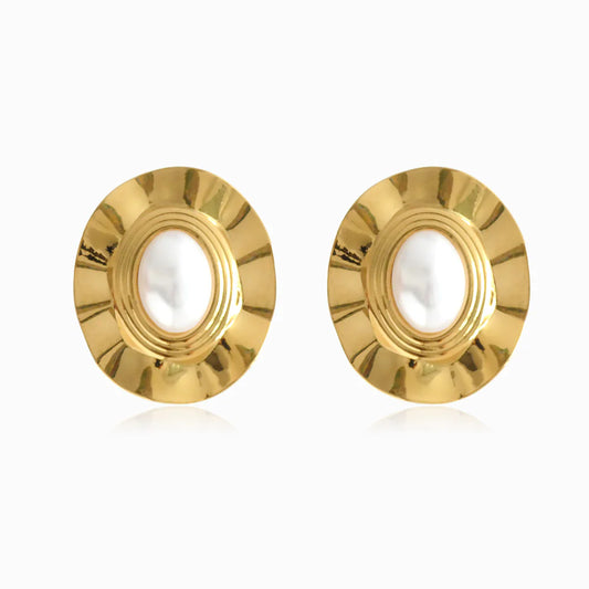 Geometric Sunburst Stud Earrings BR3040