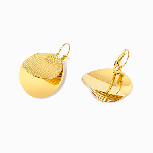 Geometric Textured Disc Earrings BR3033