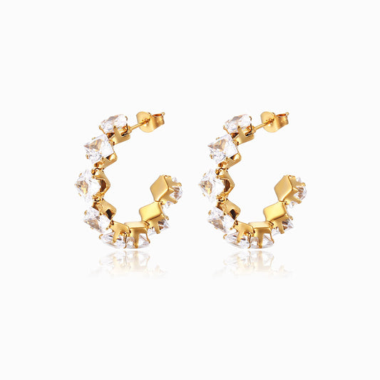 Earrings with Zirconia 30mm BR1043