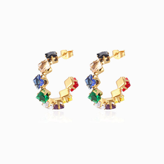 Earrings with Zirconia 30mm BR1044