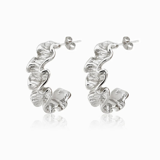 Geometric Ruffle Hoop Earrings BR1193