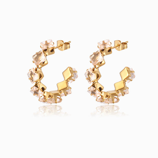 Earrings with Zirconia 30mm BR1070