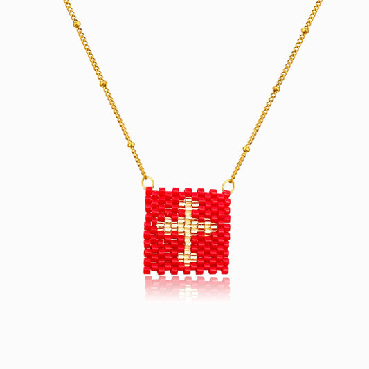 Miyuki Cross Necklace CL1430