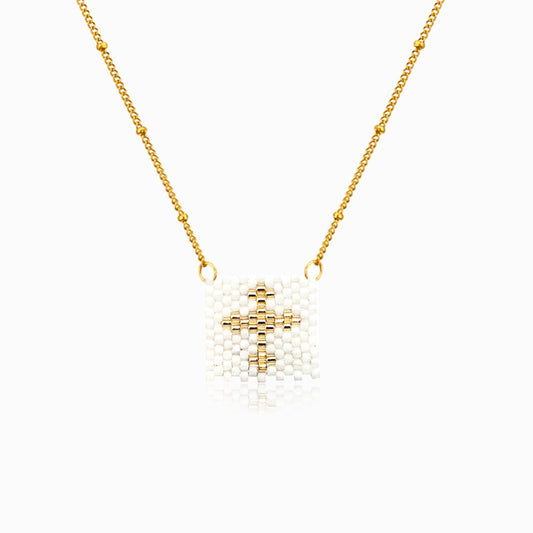 Miyuki Cross Necklace CL1431