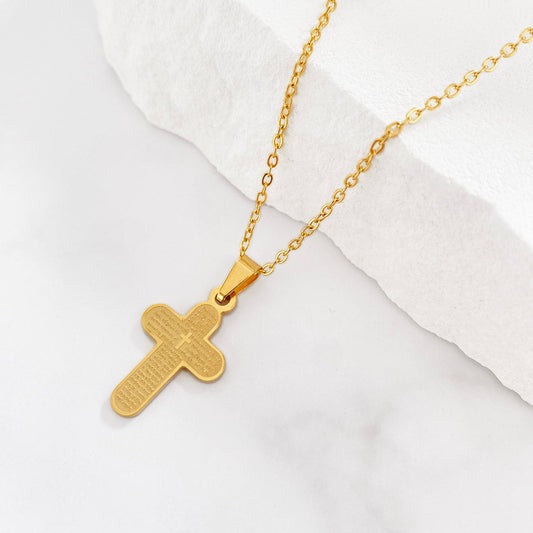 Cross Necklace with Prayer CL1084