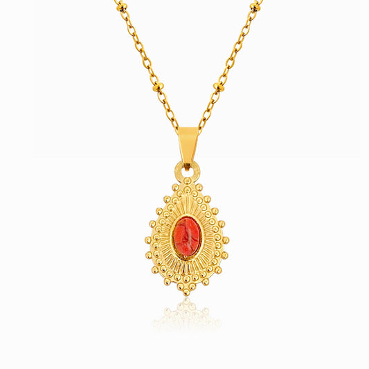 Drop Necklace with Stone CL1367