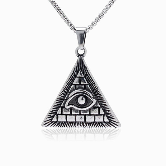 Pyramid Necklace with Turkish Eye CL5071