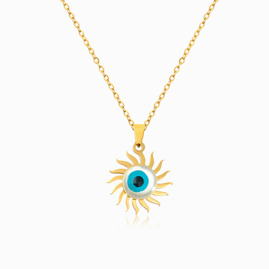 Sun Necklace with Turkish Eye CL1164