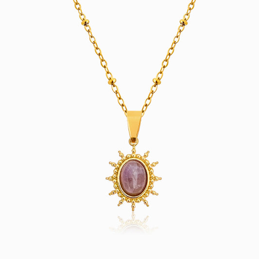 Sun Necklace with Stone CL1376