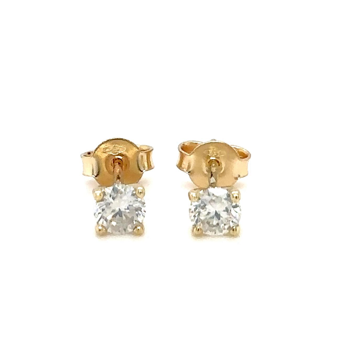 Golden Glow Diamond Earrings