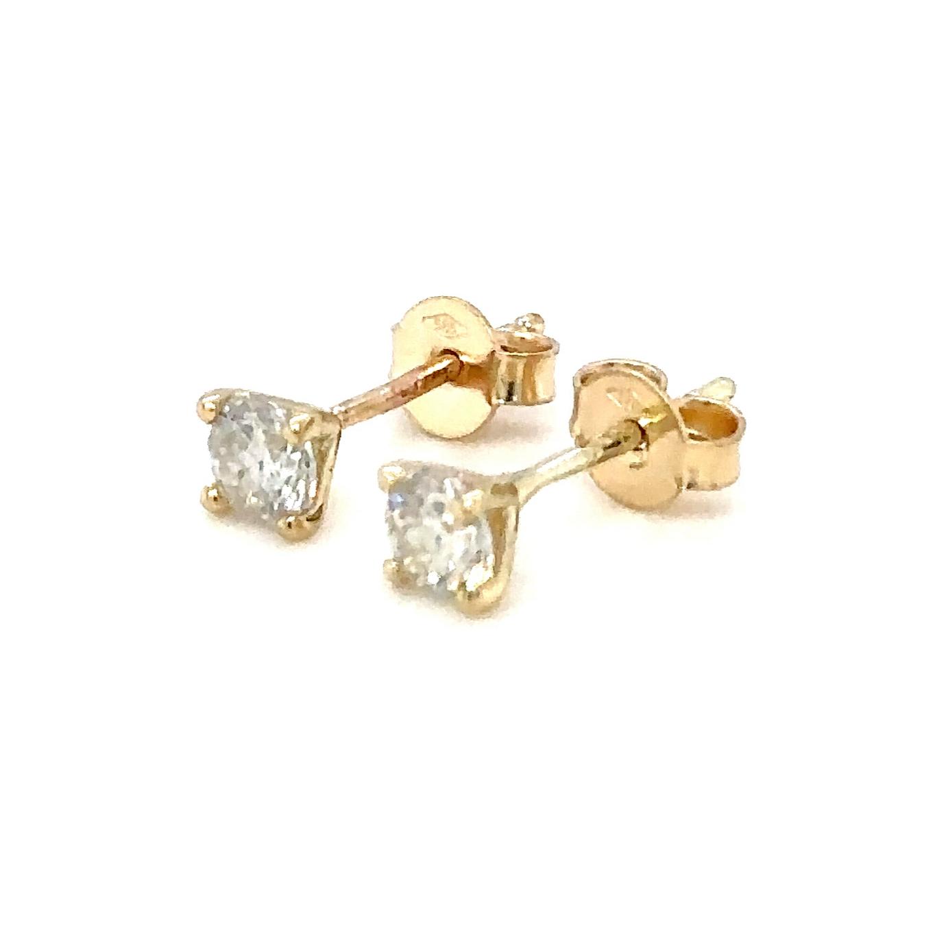 Golden Glow Diamond Earrings