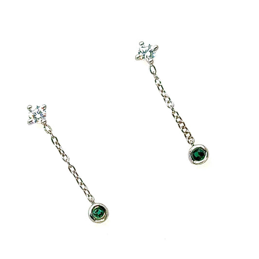 Emerald Dazzle Dangle Earrings