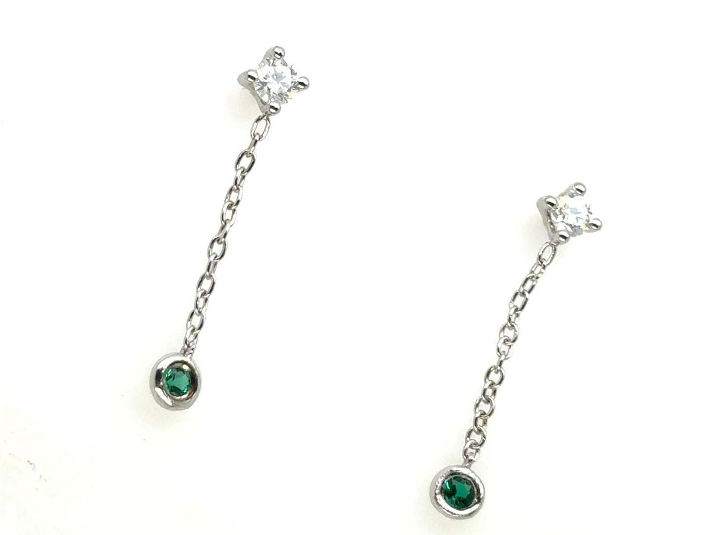 Emerald Dazzle Dangle Earrings