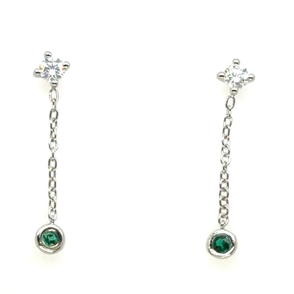 Emerald Dazzle Dangle Earrings