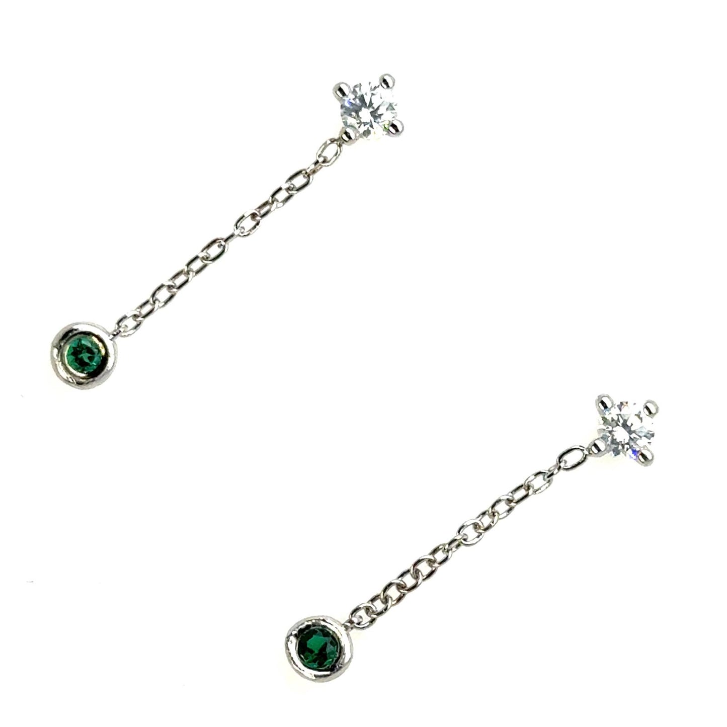 Emerald Dazzle Dangle Earrings