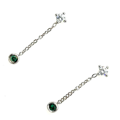 Emerald Dazzle Dangle Earrings