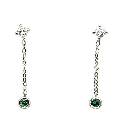 Emerald Dazzle Dangle Earrings