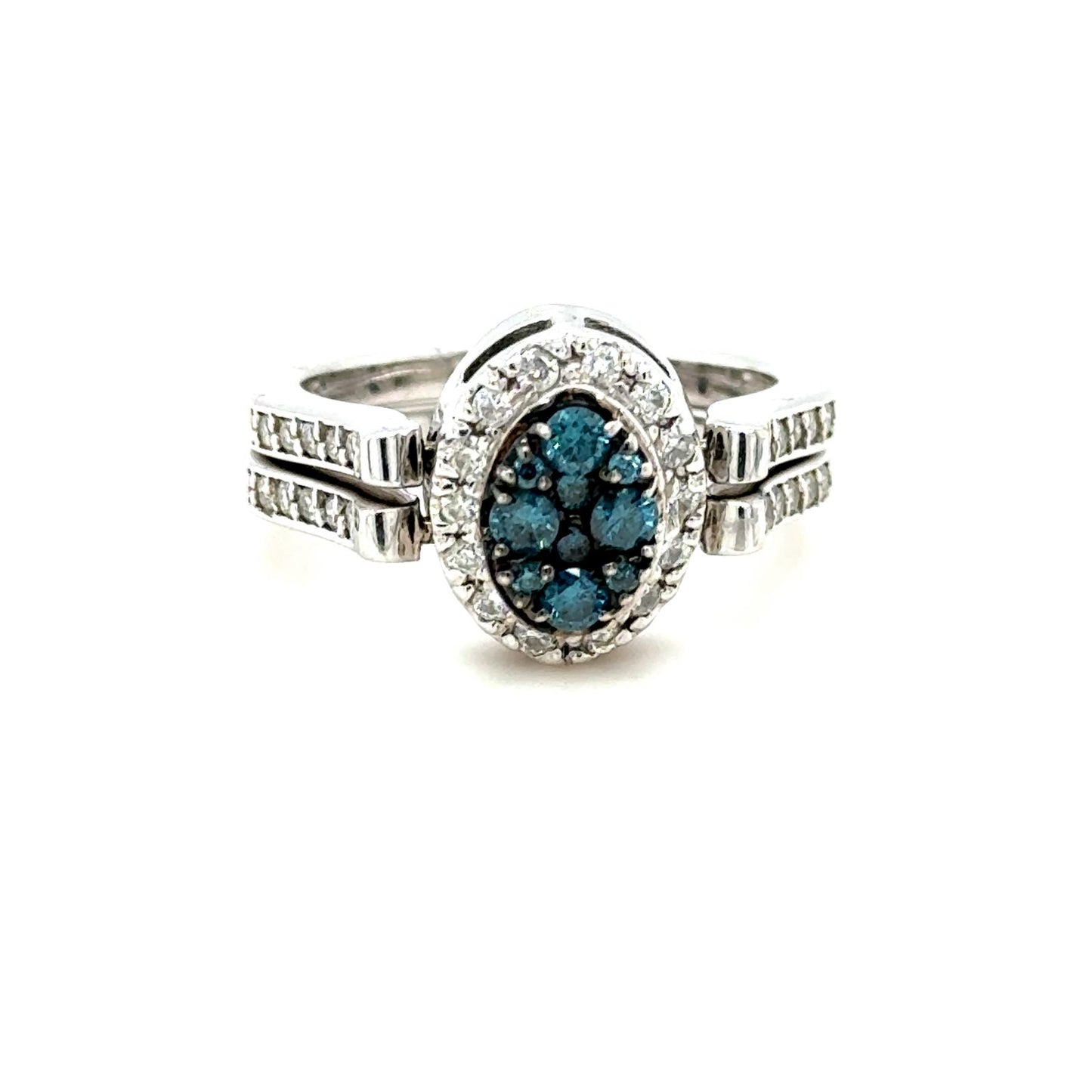 Blue Diamond Splendor Ring