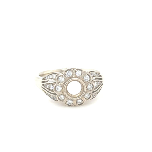 Floral Elegance Semi-Mount Ring