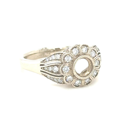 Floral Elegance Semi-Mount Ring