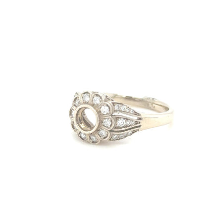 Floral Elegance Semi-Mount Ring
