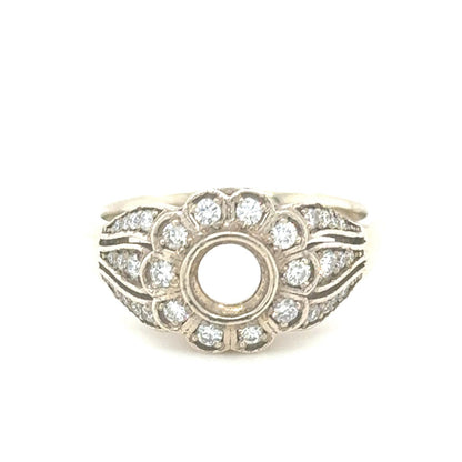 Floral Elegance Semi-Mount Ring
