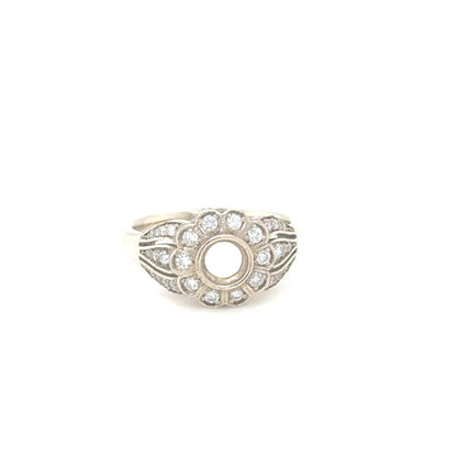 Floral Elegance Semi-Mount Ring