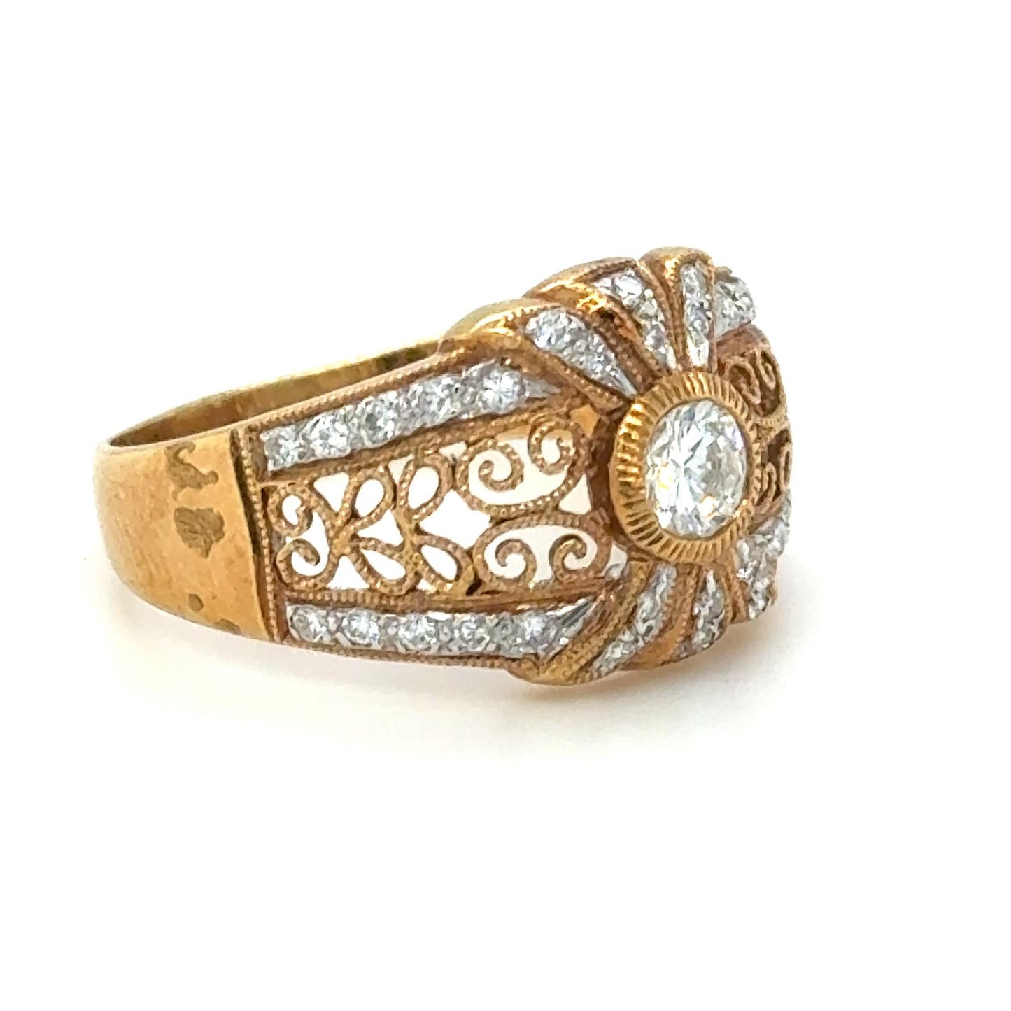 Golden Filigree Ring