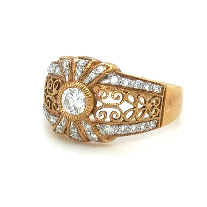 Golden Filigree Ring