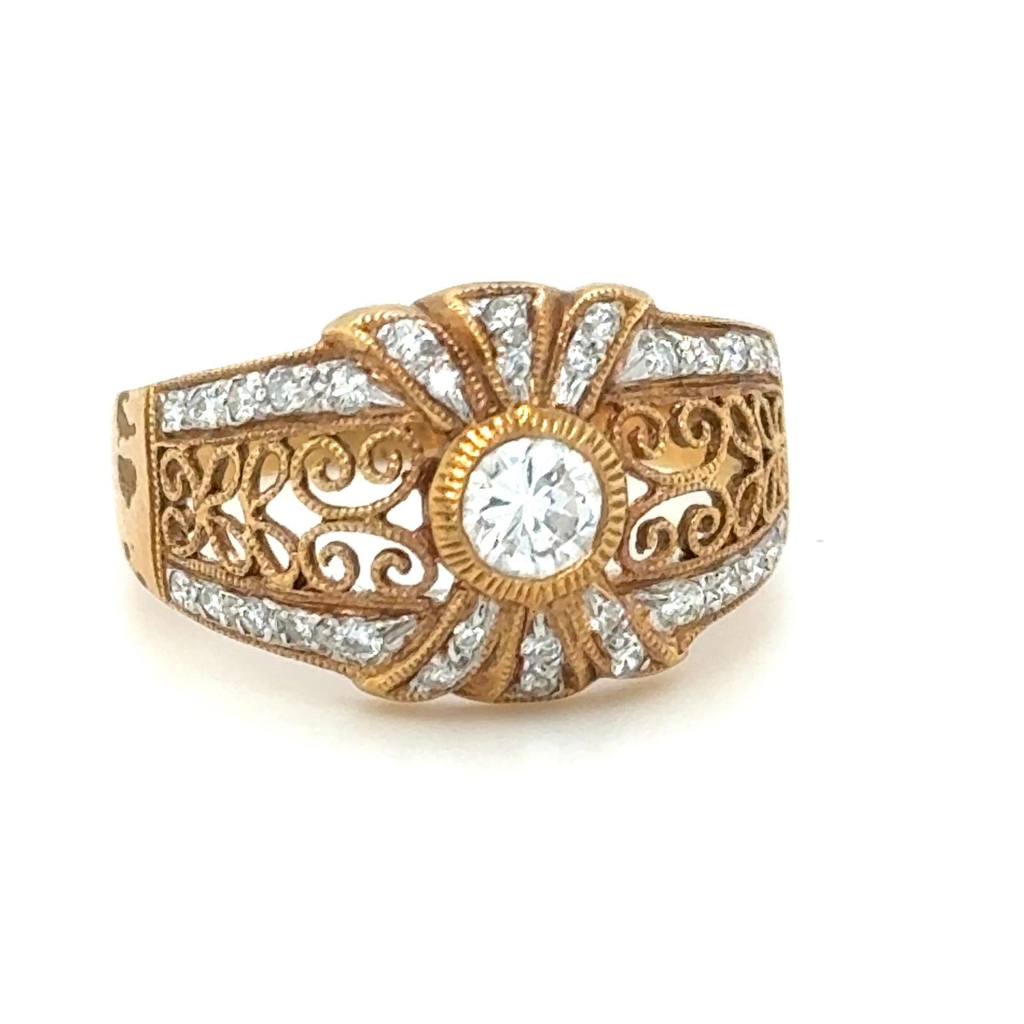 Golden Filigree Ring