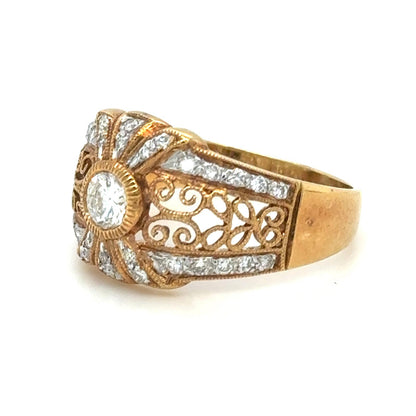 Golden Filigree Ring