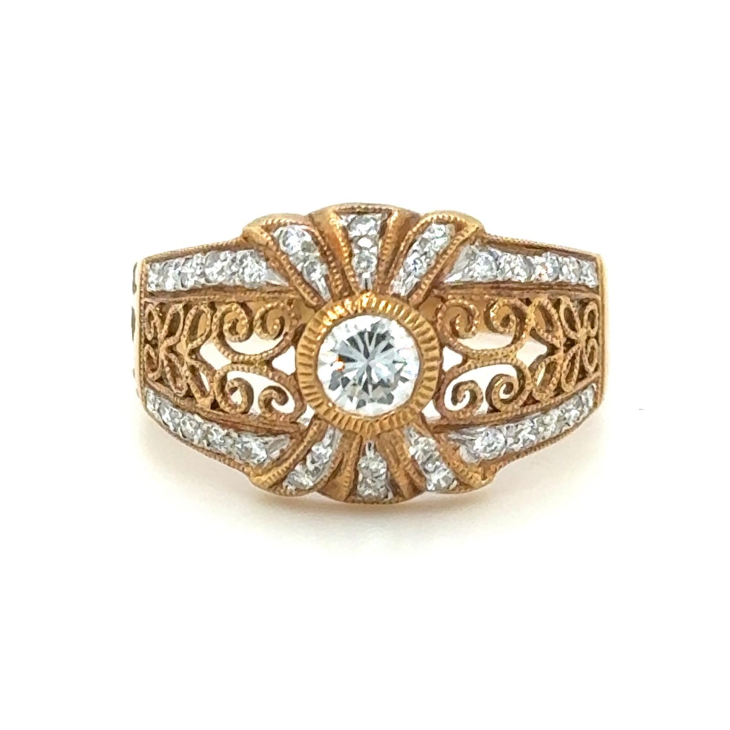 Golden Filigree Ring