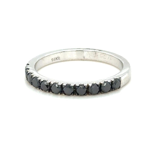 Elegant Black Diamond Band Ring