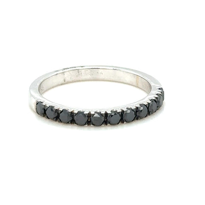 Elegant Black Diamond Band Ring