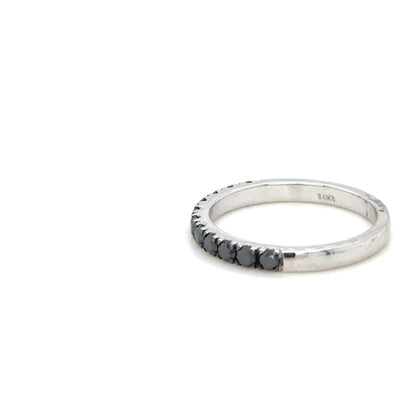 Elegant Black Diamond Band Ring