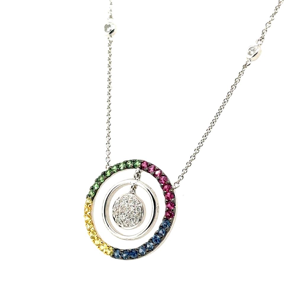 Rainbow Compass Necklace