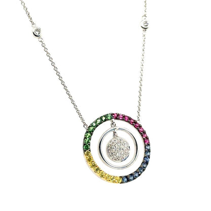 Rainbow Compass Necklace