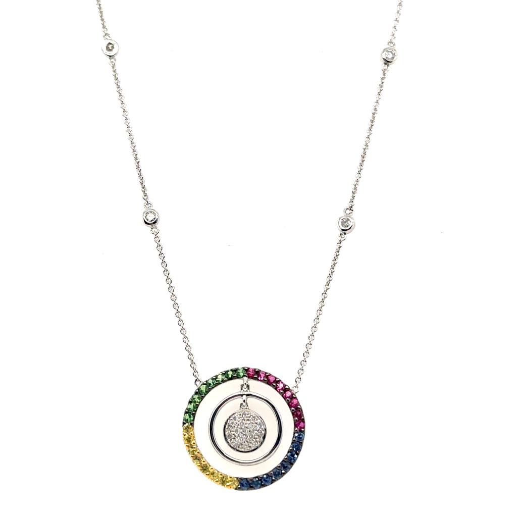 Rainbow Compass Necklace