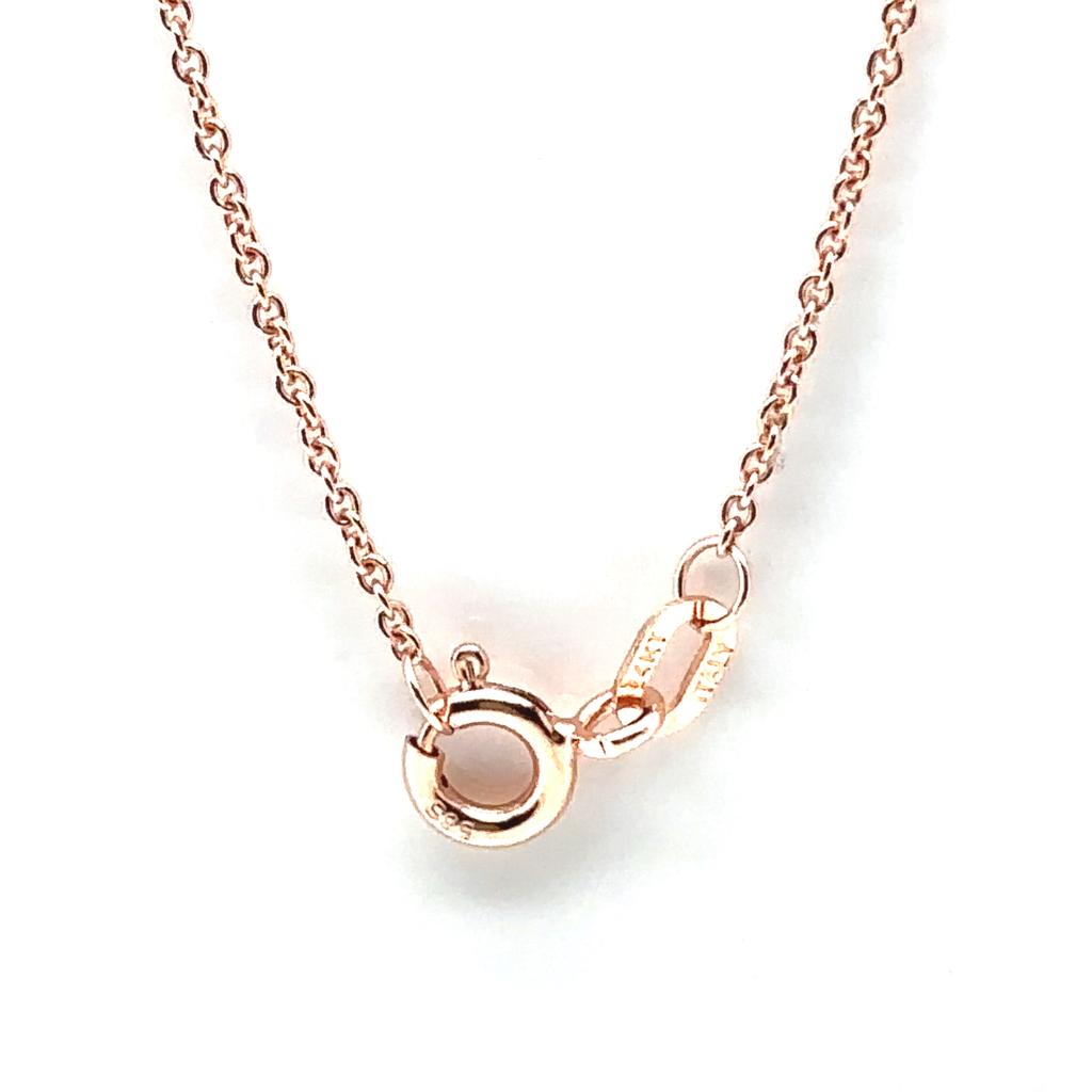 Radiant Rose Solitaire Necklace