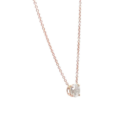 Radiant Rose Solitaire Necklace