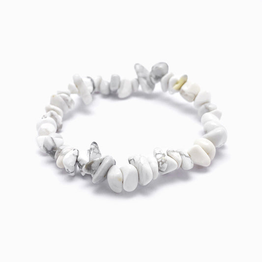 White Howlite Gravel Bracelet PN4039