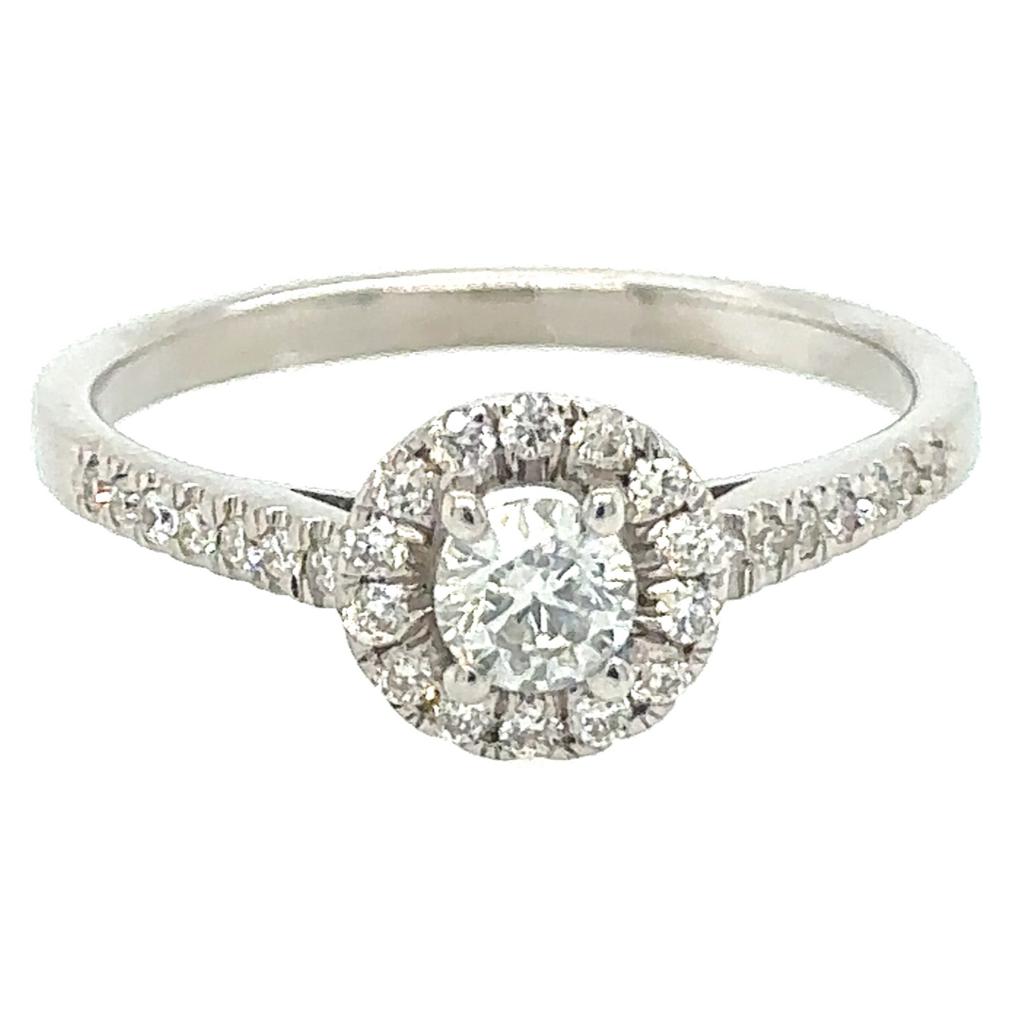 Classic Halo Diamond Ring